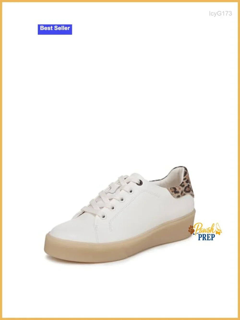 Leather Suede Lace Up Fashion Sneaker with Platform Wedge Heel